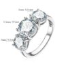 7d8cb1f6997b8312 3-Stone 4carat Moissanite Diamond Ring for Women Sterling Sier Plated Gold Engagement Rings Wedding Band with Certificate