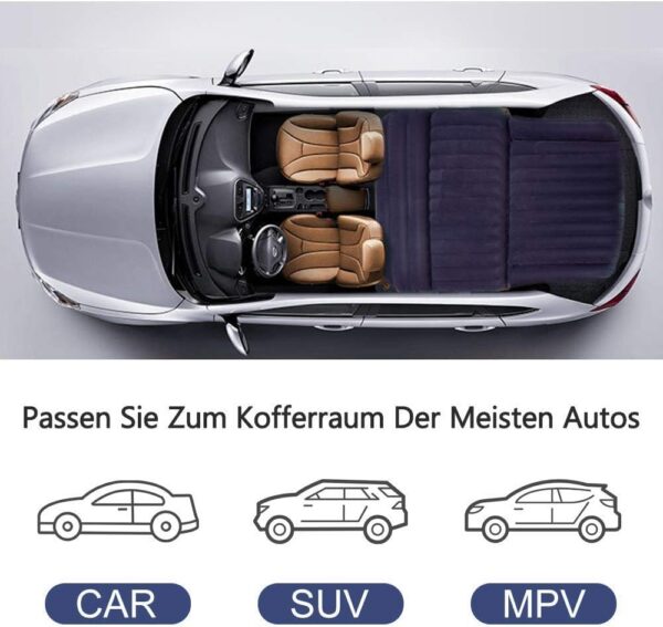 QDH Auto Matratze SUV Luftmatratzen Camping Aufblasbare Matratze Aufblasbares Bett für den Auto-Rücksitz-Dickere Luftbett für Reisen Camping Outdoor Aktivitäten