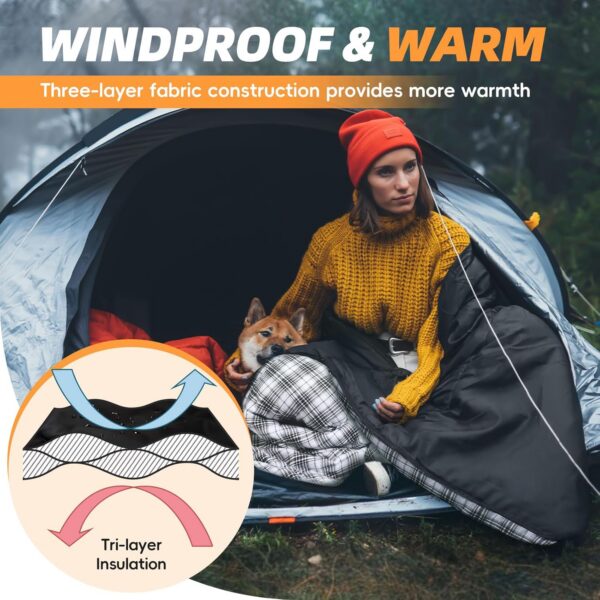 7dacc9430c37e8ee MEREZA Flannel Sleeping Bag for Adults XL, Large Wide Sleeping Bags for Camping Mens Warm Cotton Sleeping Bag 4 Season Warm & Cool Weather