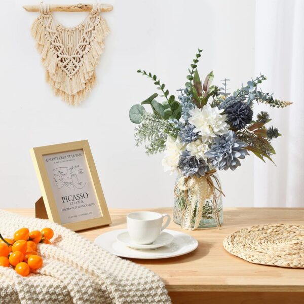 7dbf86742e886ee5 CEWOR Artificial Flowers with Vase Faux Flowers in Vase Fake Flowers Bouquet for Table Centerpiece Decorations Home Kitchen Decor