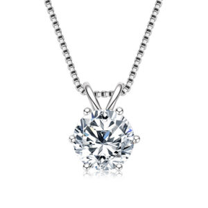 7ddb3a660821d456 IOGOU 3.0 Carat Moissanite Pendant Necklaces for Women Real Sier 1ct 2ct Diamond Necklace Engagement Jewelry Gifts