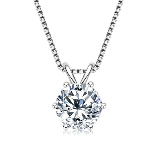 7ddb3a660821d456 IOGOU 3.0 Carat Moissanite Pendant Necklaces for Women Real Sier 1ct 2ct Diamond Necklace Engagement Jewelry Gifts