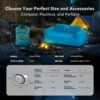 Inflatable Sofa Blow Up Sofa with Built-in Pump, Multifunctional Portable Air Couch for Camping, Inflatable Couch for Camping with Backrest Suitable for Home Outdoor and Guests (Blue)