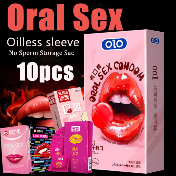 7df6a8d287582bc1 10Pcs Sterile Oral Sex Condoms for Men No Oil Strawberry Flavour Blowjob Ultra Thin Condom Penis Sleeve Sex Toys for Couples