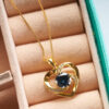 1 Carat Real Moissanite Pendant Necklace Gold Color Sterling Sier Thick Neck Chain Jewelry Pass Diamond Tester