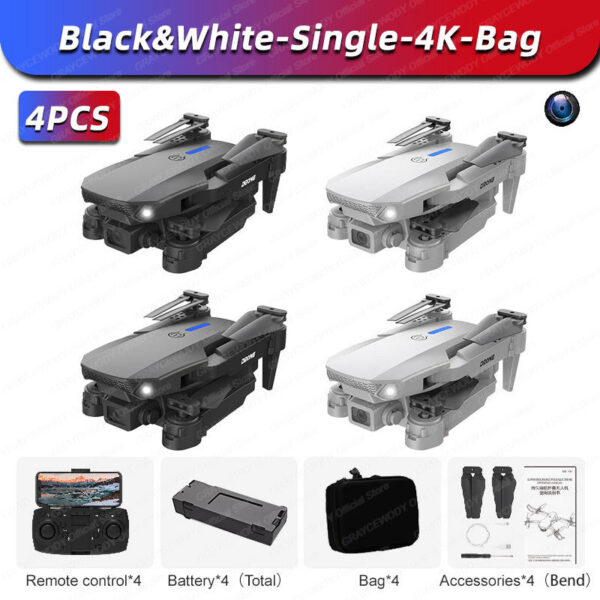 7e03330aaec7b2ef New E88Pro 4PCS Drone 4K Professinal With Wide Angle Dual HD Camera Foldable RC Helicopter WIFI FPV Height Hold Apron Sell