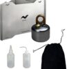 7e09054b05adb4f1 Portable Alcohol Camping Stove Set with Windscreen, Storage Bag, 2 Liquid Bottles,Stable Support Wind-Resistance Camp Stove for Outdoor Camping Hiking Cooking, Brown (Brown-2)