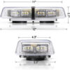12" 36 LED 18 Watts Emergency Hazard Warning Security Roof Top Flash Strobe Mini Light Bar with Magnetic Mount, for Plow or Tow
