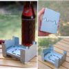 2 Pack Solid Fuel Stove Portable Compact Mini Foldable Solid Alcohol Spirit Wax Tablets Stand Burner for Camping Outdoor Backpacking Hiking Trekking Survival Picnic