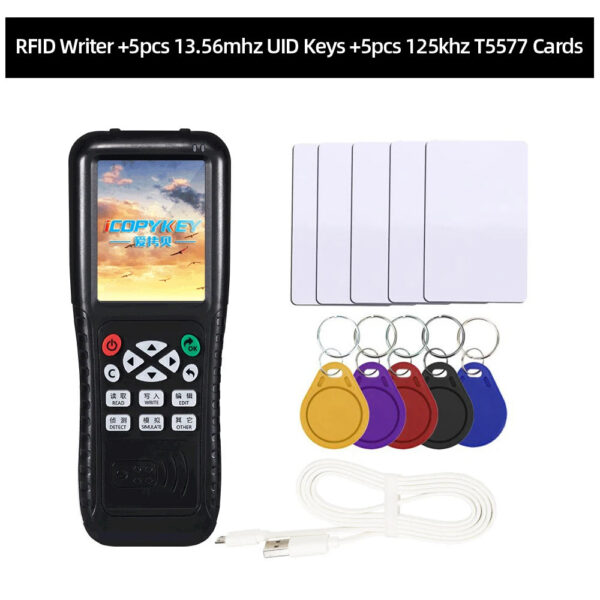 NFC Smart Card Reader Writer RFID Copier 125KHz 13.56MHz USB Fob Programmer Copy Encrypted Key With Voice Broadcast X100
