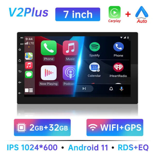 Android 11 Radio Autoradio 32G 2 Din 7"/9"/10" Universal WIFI GPS Car Audio Multimedia Player For Hyundai Nissan Toyota Kia