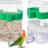 7e4ed48a31a675a8 2 Pcs Automatic Bird Water Dispenser, Parrot Bird Water Feeder, Bottles Bird Drinker Seed Food Container, Parakeet Cage Accessories for Parakeet Budgies Cockatiel Lovebird Small Birds Canary Finch
