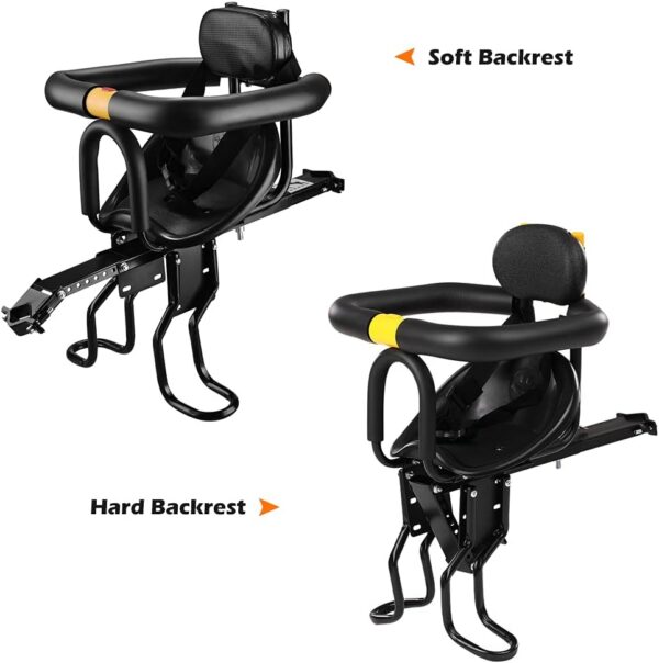 7e56c261c307c6fa LIXADA Bike Baby Seat Kids Child Safety Carrier Front Seat Saddle Cushion with Back Rest Foot Pedals