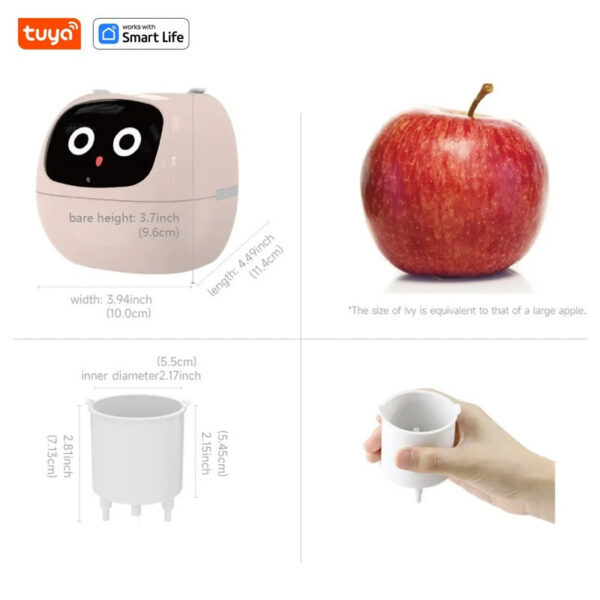 Tuya Ivy Smart Planter,Endless Over 49 Rich Expressions,7 smart sensors,AI Chips Make Raising Plants Easy and Fun