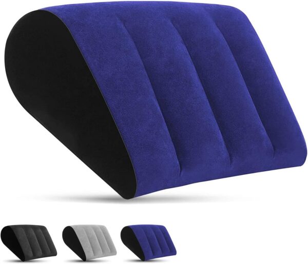 Inflatable Wedge Pillow Camping Cushions – Portable Folding Body Positioners Lightweight Wedge Pillow,Cushion for Yoga,Sleeping,Travel,Reading Lumbar Cushion for Back Pain and Pressure Relief