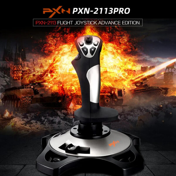 7e5e14800e391d9a PXN-2113 PRO Simulated Flight Controller with Built in Motor Compatible with PC Mainstream Flight Games