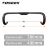 7e7607db47a31374 TOSEEK ZXB-TWO Bike Carbon Road Handlebar 400/420/440mm UD Matt Internal Routing Road Bicycle Handle Bar Bicycle Parts