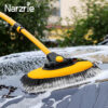 New Telescng Long Handle Mop Retractable Bent Bar Wash Brush Car Cleaning Tools