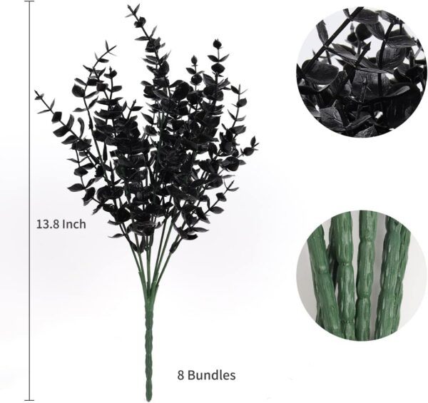 RECUTMS 12 Bundles Artificial Outdoor Plants, Artificial Greenery for Flower Arrangements Shrubs UV Resistant Faux Plastic Plants Spring Decorations for Home Front Porch Decor(White)