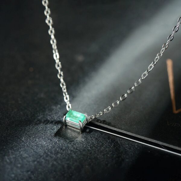 7e88f9e44b9b26c8 Modian Authentic 925 Sterling Silver Green Tourmaline Necklace Pendant for Women Fashion Bijoux Wedding Statement Jewelry Gifts