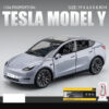 7e8c29f5dc0a22de 1:24 Tesla Y 3 S Metal Alloy Diecast Model Sound And Light Children's Toy Collectibles Birthday Gifts