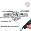 7e943159ac12b78a NeeTim 1ct Moissanite Diamond Rings Wedding Band for Women Sterling Sier with Plated White Gold Engagement Ring Certified