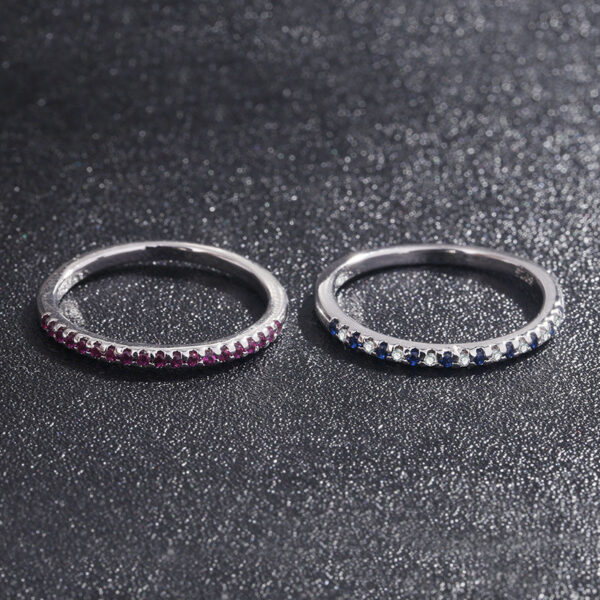 S Sterling Sier Real Natural Sapphire Engagement Wedding Jewelry for Women Anillo Bizuteria Bijoux Jewellery Ring