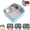 7e97919facbd874e Crate Dog Cat Bowls, Removable Stainless Steel Hanging Pet Cage Bowls for Kennel, Water Food Feeder Bowls Cage Coop Cup for Cats, Dogs, Rabbits and Small Animals (Small, Pink)