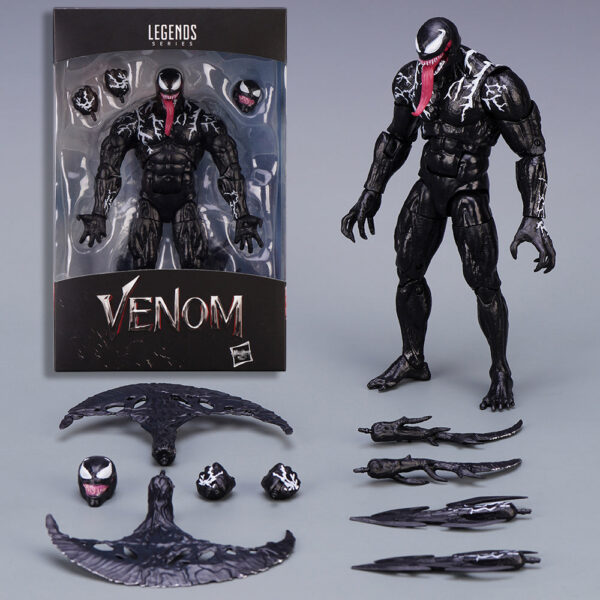 7e9df46053789838 Venom Action Figure SHFiguarts Symbiote Head Carving 2.0 SHF Movable Movies Model Doll Collectible Kids for Toy Gift