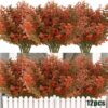 7ea154369296b5f7 RECUTMS 12 Bundles Outdoor Artificial Flowers UV Resistant Fake Boxwood Plants, Faux Greenery for Indoor Outside Hanging Plants Garden Porch Window Box Home Wedding Farmhouse Décor(Yellow)