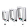 7ea3e0fb9a4341dc With 4 Way Lock Security Flap Door For Dog Kitten Cat Puppy Safety Gate Small Pet Supplies ABS Plastic