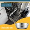 PEGGY11 Lightweight Stainless Steel Cat Bowls - 1.8 Cup, 2 Pack