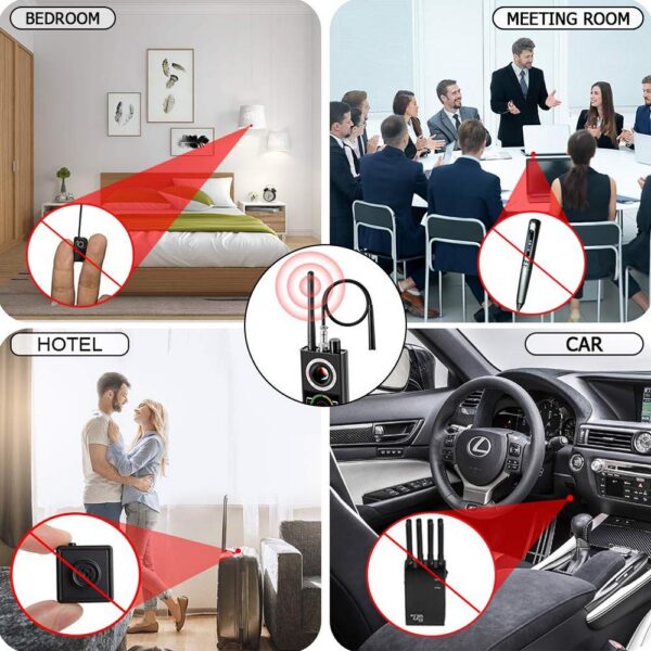 7ec438551a5c6879 K68 Anti Spy Wireless RF Signal Detector Bug GSM GPS Tracker Hidden Camera Eavesdropping Device Military Professional Version