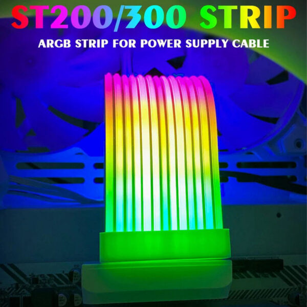 7ecee609d799cbe4 5V 3Pin ARGB Sync PC 8/24PIN Motherboard Power Extension Flexible LED Strip Light DIY Kit Video Card 8Pin 6PIN Cable