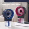 7ed2732a6880ead3 Spray small USB charging desktop mini fan humidifier two in one gift three level atmosphere light
