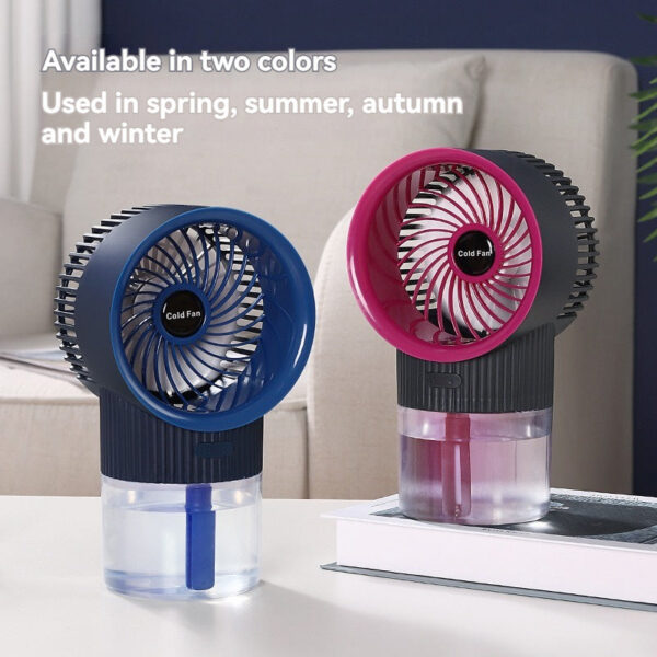 7ed2732a6880ead3 Spray small USB charging desktop mini fan humidifier two in one gift three level atmosphere light