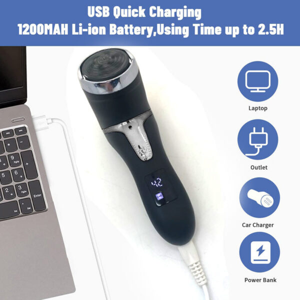 Rechargeable Rasp Electric Pedicure Foot Sander IPX7 Waterproof 2 Speeds to Eliminate Feet Dead Skin and Calluses