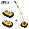 New Telescng Long Handle Mop Retractable Bent Bar Wash Brush Car Cleaning Tools