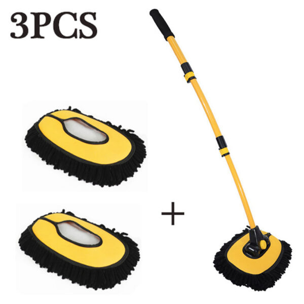 New Telescng Long Handle Mop Retractable Bent Bar Wash Brush Car Cleaning Tools