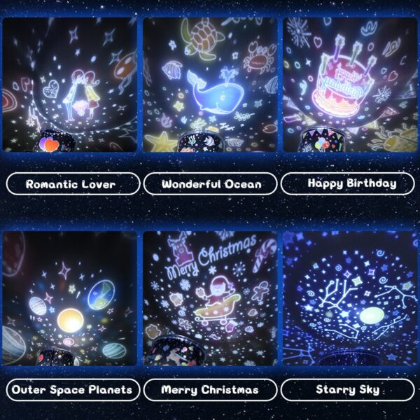 NightLights Bedroom Starry Sky Projector Bluetooth Speaker Deer USB Table Desk Lamp Bedside Decor for Kids Baby Birthday Gift