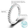 Moissanite Ring Sterling Sier with White Gold Plated Full Diamond Eternity Band Engagement Wedding Rings for Women