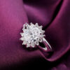 7ef373dbf9d8f5a0 Popular brands Sterling Sier crystal flower moissanite diamond Rings For Women Fashion Wedding Party Gifts Jewelry
