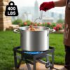 SKOK 200,000 BTUs High Pressure Single Burner Propane Camping Stove - Portable Outdoor Stove for Outdoor Cooking, Backyard, Picnic