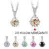 1 Carat Round Brilliant Cut D Color Pendant Sier Moissanite Diamond Test Past White Gemstone Necklace