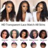 7f1bc7ac3c0b57d4 Kinky Curly Wigs Frontal 13x4 HD Front Pre Plucked 4x4 Lace Closure Wig Remy Human Hair Extersion