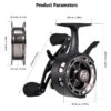 LEOFISHING CNC Ice Fishing Wheel Winter Quick Release Reel 3+1 Metal Spool Coil Smooth Lure Fish Equipment Accessories