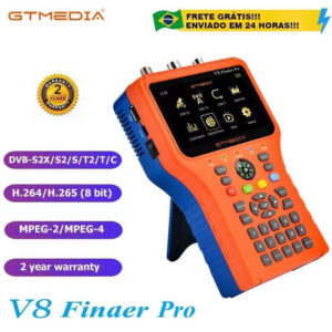 GTMEDIA V8 2 Pro Meter Satellite Signal Finder DVB-S2X/S2/S/T2/T/C/ATSC-C H.265 Auto Calculate Angle Supports ACM
