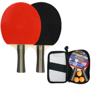 7f2f6187f34af79c High quality Portable Ping Pong Racket Set Table Tennis Blade Rackets Paddle of 2 Long Handle Ping Pong Paddles + 3 balls