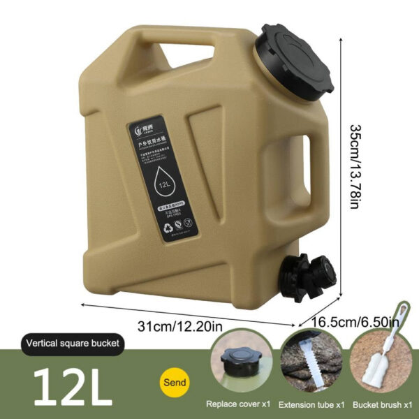 7f46a41e8945e87f 11L Bucket Large Capacity Portable Drinking Water Canister with Detachable Faucet No Leakage for Outdoor Travel Driving