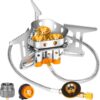 3900W Portable Windproof Camping Stove - Lightweight Propane Gas Burner with Piezo Ignition & Carrying Bag for Outdoor Cooking, Backpacking, Hiking, and Picnics